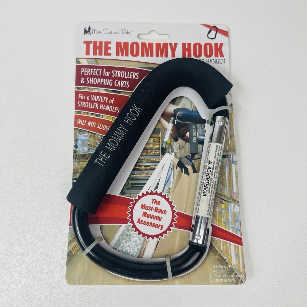 The Mommy Hook Handy Aluminum Carabiner Baby Strollers Shopping Carts Diaper Bag